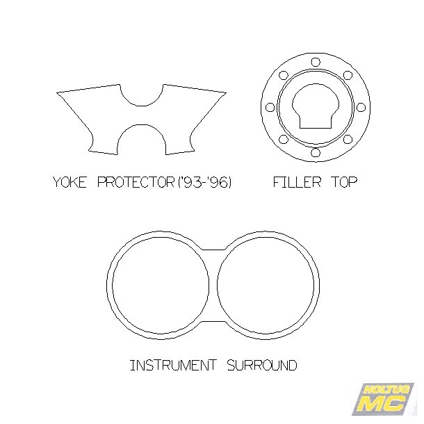 Fibre-Lyte Suzuki RF600R 93-96 instrumentdksel i carbon